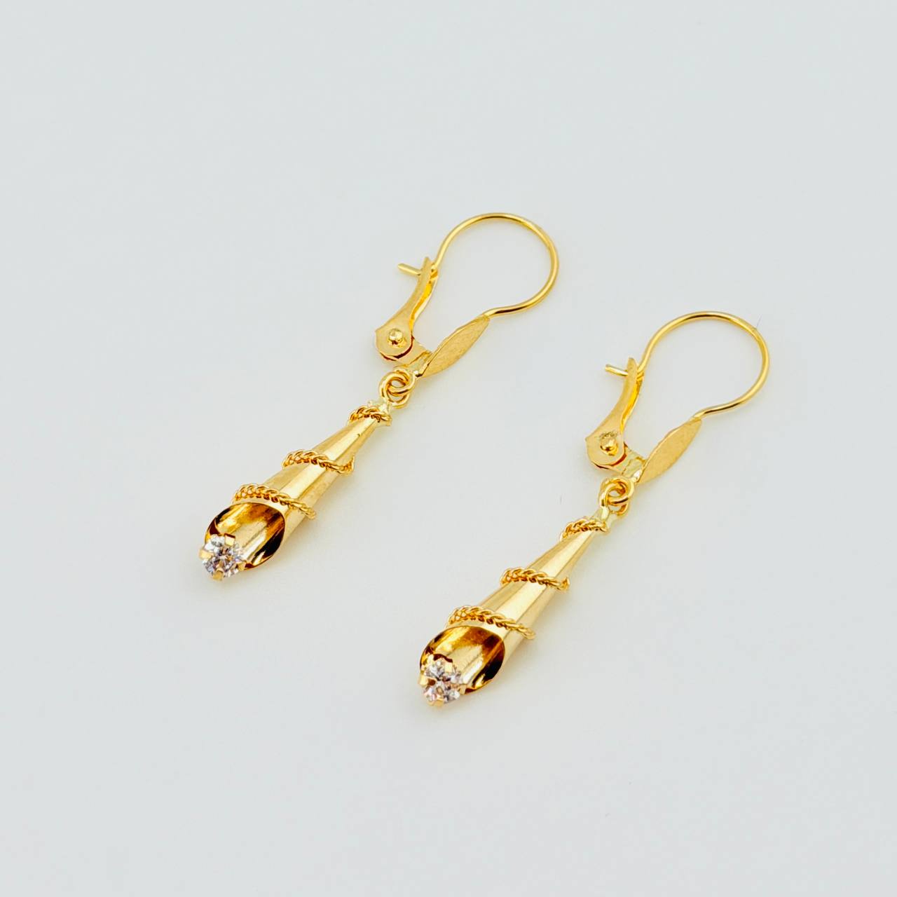 Candongas Corneta Lazo 1.5gr / 1 1/2 in / Oro Amarillo 18K