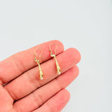 Candongas Corneta Lazo 1.15gr / 1 1/4 in / Oro Amarillo 18K ©