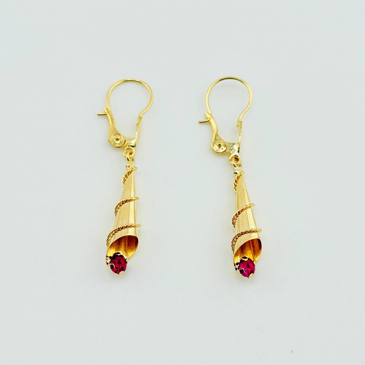 Candongas Corneta Lazo 1.15gr / 1 1/4 in / Oro Amarillo 18K