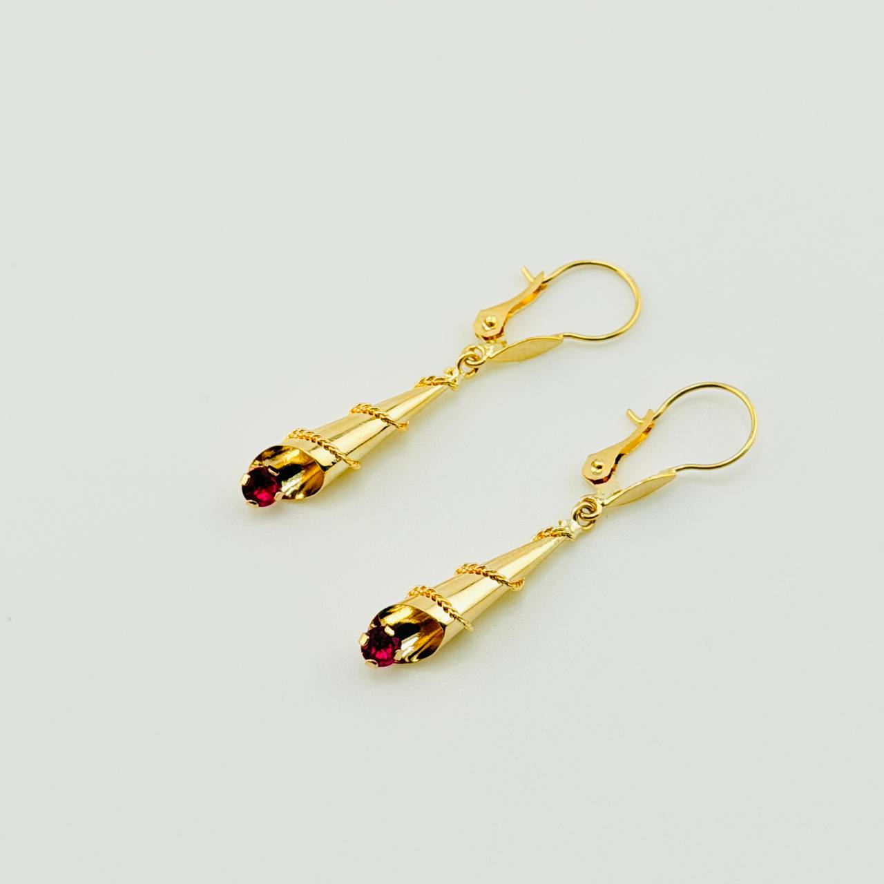 Candongas Corneta Lazo 1.2gr / 1 1/4 in / Oro Amarillo 18K ©