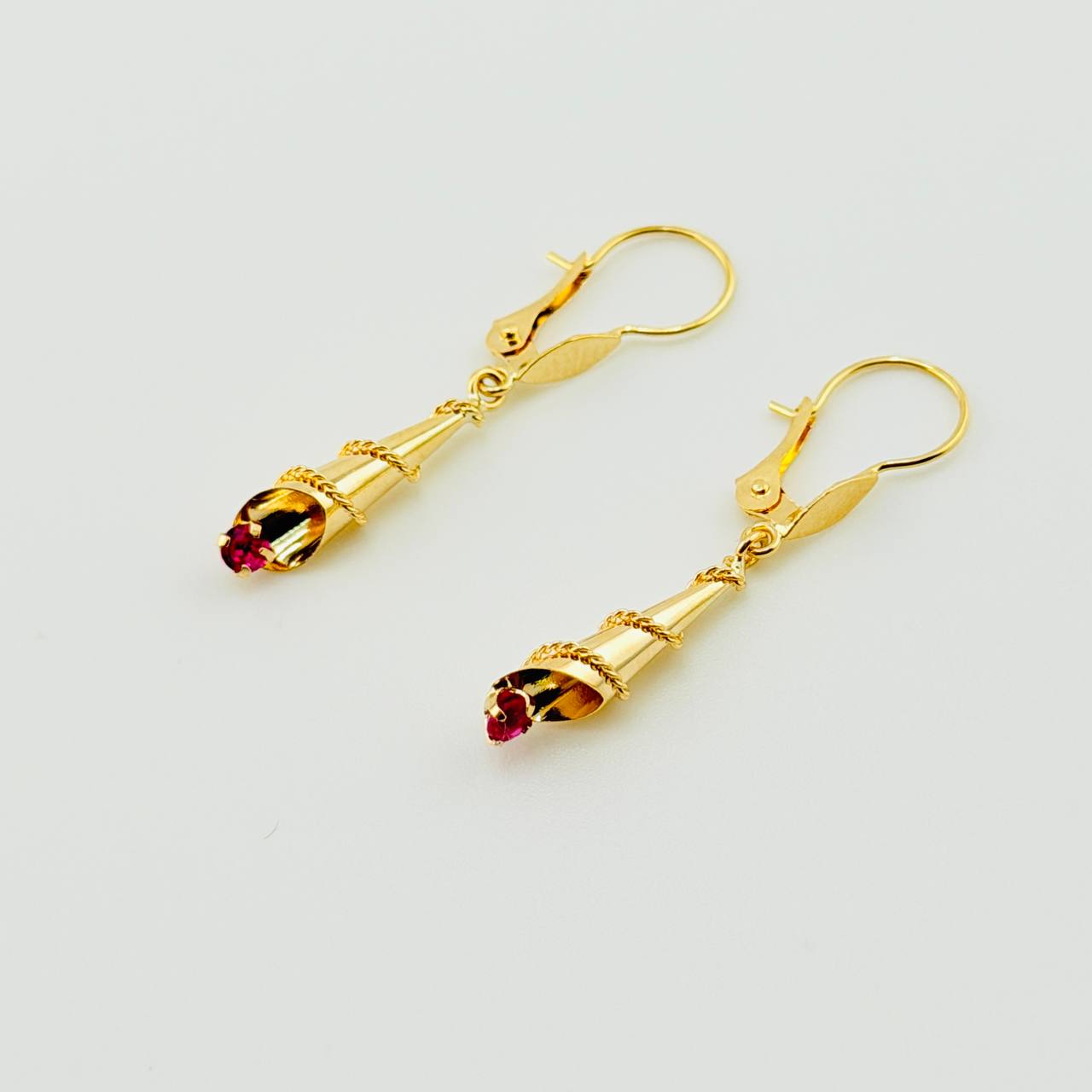 Candongas Corneta Lazo 1.5gr / 1 1/2 in / Oro Amarillo 18K