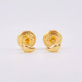 Feet Stud Earrings 0.4gr / 4mm Yellow Gold 18K ©