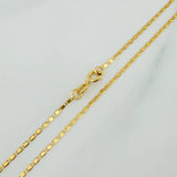 Cadena Escalera Plana 1.2gr / 17 3/4 in / 1mm Oro Amarillo +3 18K %