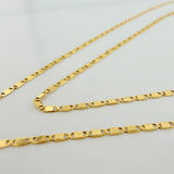 Cadena Escalera Plana 1.2gr / 17 3/4 in / 1mm Oro Amarillo +3 18K %