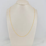 Cadena Flor Espejo 0.8gr / 17 3/4 in / 0.5mm Oro Amarillo +3 18K %