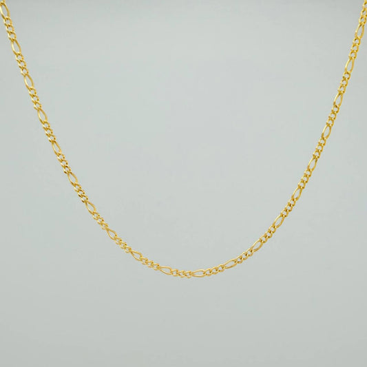 Figaro Chain 1.35gr / 17 3/4 in / 1.1mm Yellow Gold +1 18K %