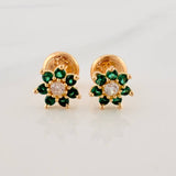 Topos Flor 0.85gr / 4.7mm Oro Amarillo 18K &