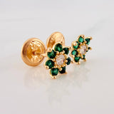 Topos Flor 0.85gr / 4.7mm Oro Amarillo 18K &