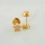 Topos Flor 0.85gr / 4mm Oro Amarillo 18K &