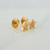 Topos Flor 0.85gr / 4mm Oro Amarillo 18K &