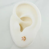 Topos Flor 0.85gr / 4mm Oro Amarillo 18K &