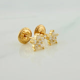 Topos Flor 0.8gr / 4mm Oro Amarillo 18K &