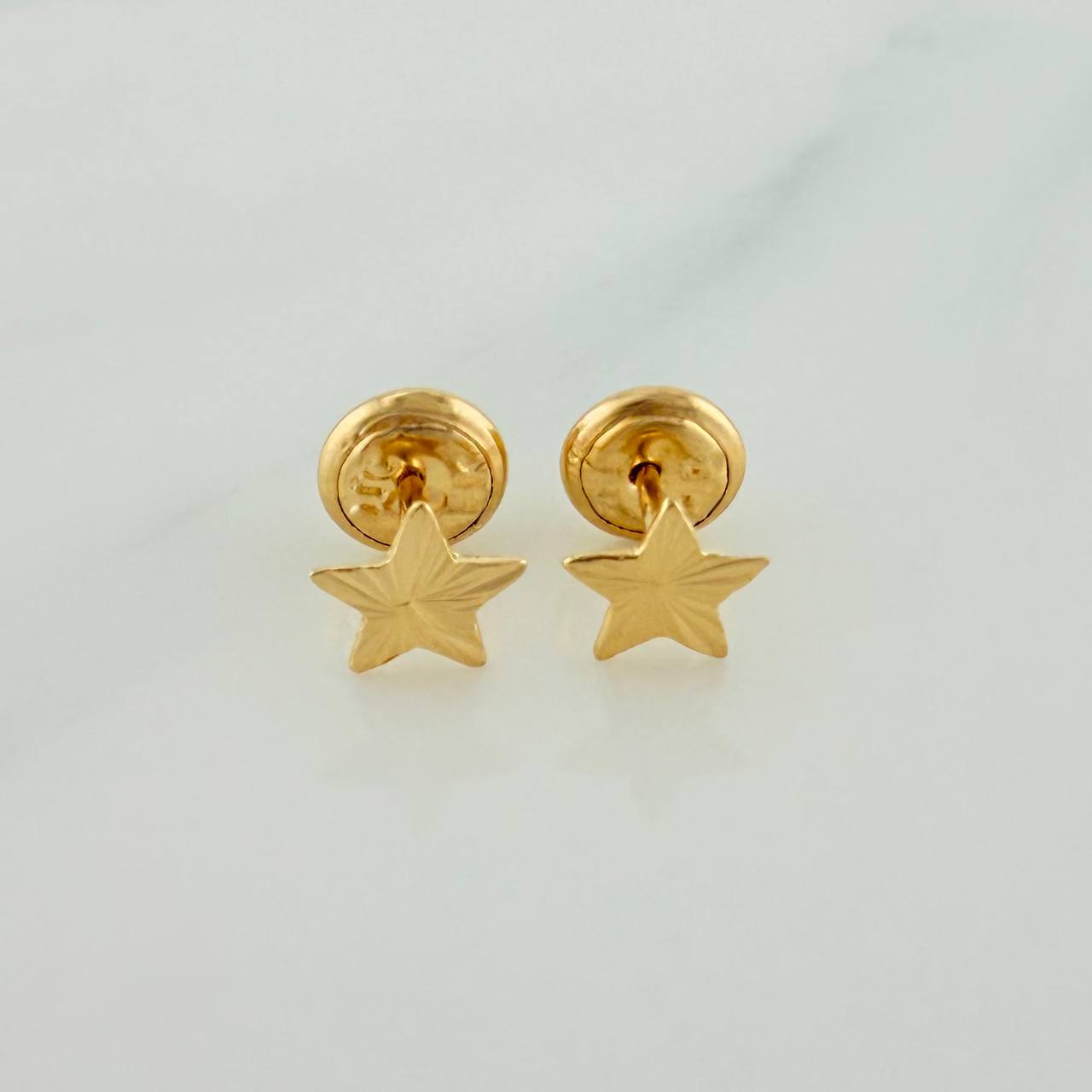 Star Stud Earrings 0.5gr / 4mm Yellow Gold 18K &