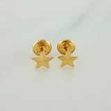 Star Stud Earrings 0.5gr / 4mm Yellow Gold 18K &