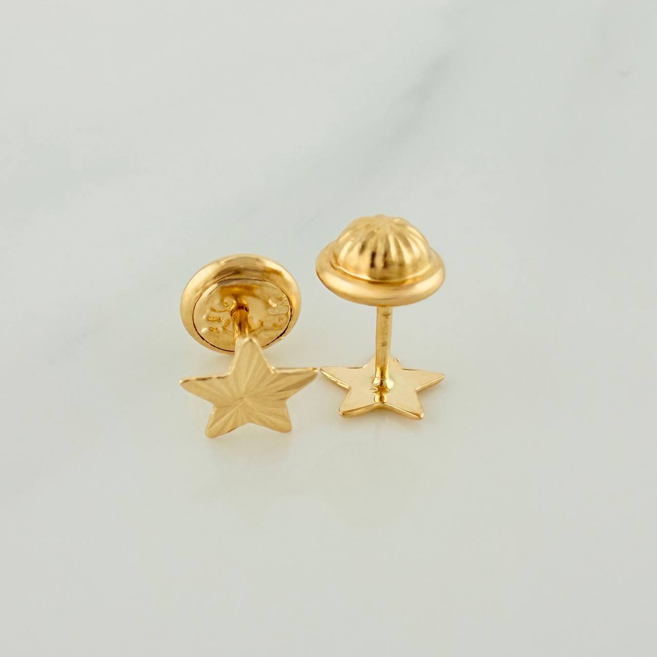 Star Stud Earrings 0.5gr / 4mm Yellow Gold 18K &