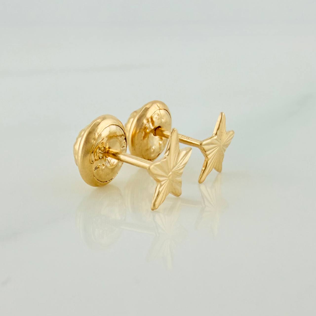 Star Stud Earrings 0.5gr / 4mm Yellow Gold 18K &