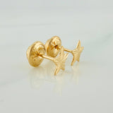 Star Stud Earrings 0.5gr / 4mm Yellow Gold 18K &