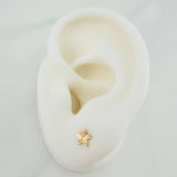 Star Stud Earrings 0.5gr / 4mm Yellow Gold 18K &