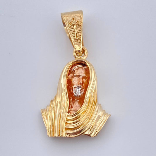 Dije Rostro Cristo 3.7gr / 1 1/4 in / Tres Oros 18K %