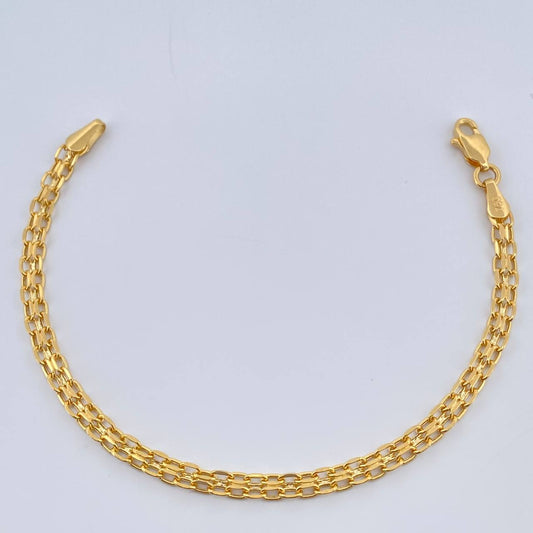 Pulso China 2.5gr / 6 3/4 in / 3.7mm Oro Amarillo +1 18K %