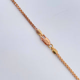 Cadena Veneciana 8.95gr / 27 3/4 in / 1.58mm Dos Oros Blanco Rosa +3 18K %