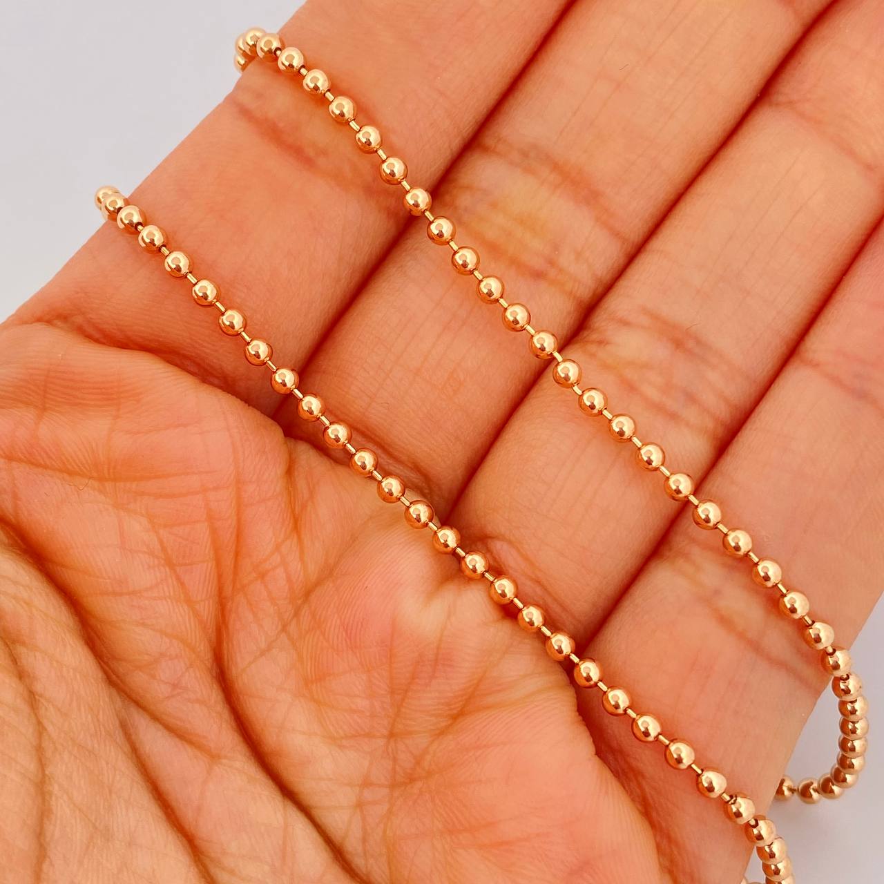 Cadena Militar 10.4gr / 20 in / 2mm Oro Rosa +3 18K %