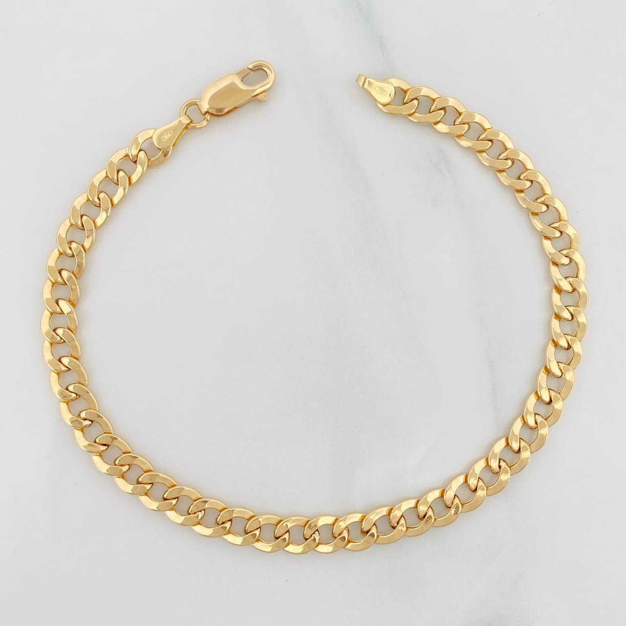 Pulso Cubano 3.8g / 7 3/4 in / 5.15mm Oro Amarillo 18K