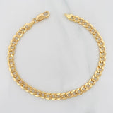 Pulso Cubano 3.8g / 7 3/4 in / 5.15mm Oro Amarillo 18K