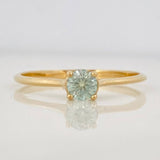 Solitaire Ring Moissanite 0.20 pts 1.4g / Size 7 1/2 Yellow Gold 18K