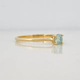 Solitaire Ring Moissanite 0.20 pts 1.4g / Size 7 1/2 Yellow Gold 18K