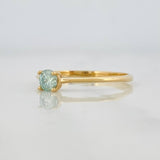 Solitaire Ring Moissanite 0.20 pts 1.4g / Size 7 1/2 Yellow Gold 18K