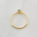 Solitaire Ring Moissanite 0.20 pts 1.4g / Size 7 1/2 Yellow Gold 18K