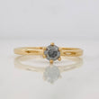Anillo Solitario Moisanita 0.20 pts 1.65g / T7 1/4 Oro Amarillo 18K
