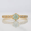 Solitaire Churumbela Ring Moissanites 0.34 pts 1.8g / T7 Yellow Gold 18K