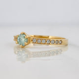 Solitaire Churumbela Ring Moissanites 0.34 pts 1.8g / T7 Yellow Gold 18K