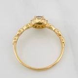 Anillo Halo Churumbela Moisanitas 0.38 pts 1.75g / T7 Oro Amarillo 18K