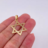 Dije Estrella de David 1.65g / 1 1/4 in Oro Amarillo 18K