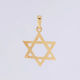 Dije Estrella de David 1.65g / 1 1/4 in Oro Amarillo 18K