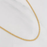 Cadena Mini Cubana 2.1g / 24 in / 1.9mm Oro Amarillo 18K