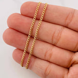 Cadena Mini Cubana 2.1g / 24 in / 1.9mm Oro Amarillo 18K