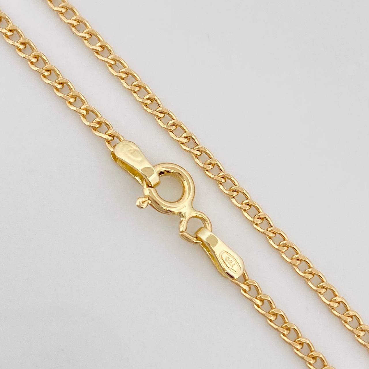 Cadena Mini Cubana 2.5g / 20 in / 1.75mm Oro Amarillo 18K