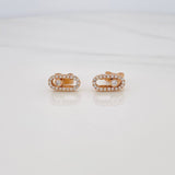 Stud Earrings Msk 2.8g / in / 5.2mm 18K Rose Gold