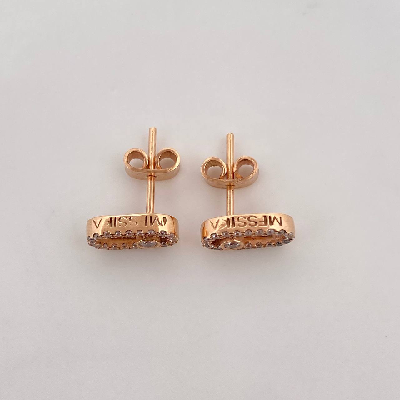 Stud Earrings Msk 2.8g / in / 5.2mm 18K Rose Gold