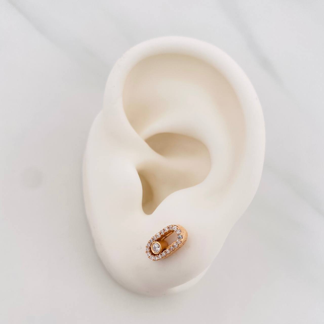 Stud Earrings Msk 2.8g / in / 5.2mm 18K Rose Gold