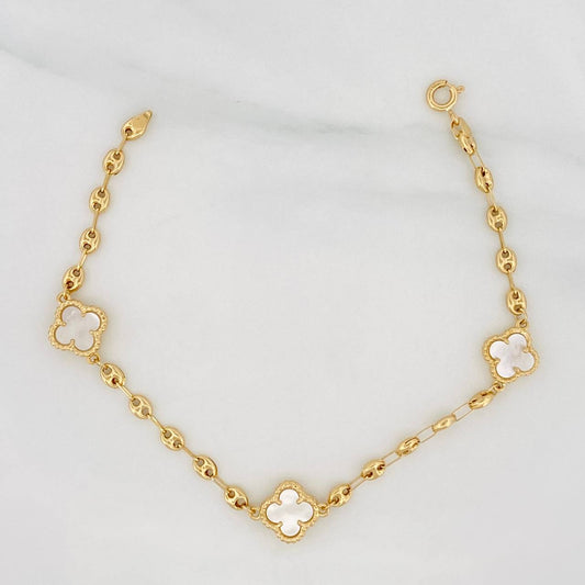 Bracelet GC Clover 4.85g / 7 3/4 in / 3.6mm Yellow Gold 18K