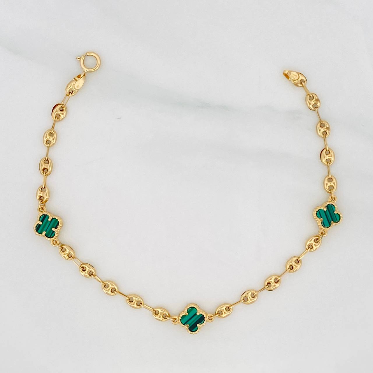 Bracelet GC Clover 3.4g / 7 1/4 in / 3.6mm Yellow Gold 18K