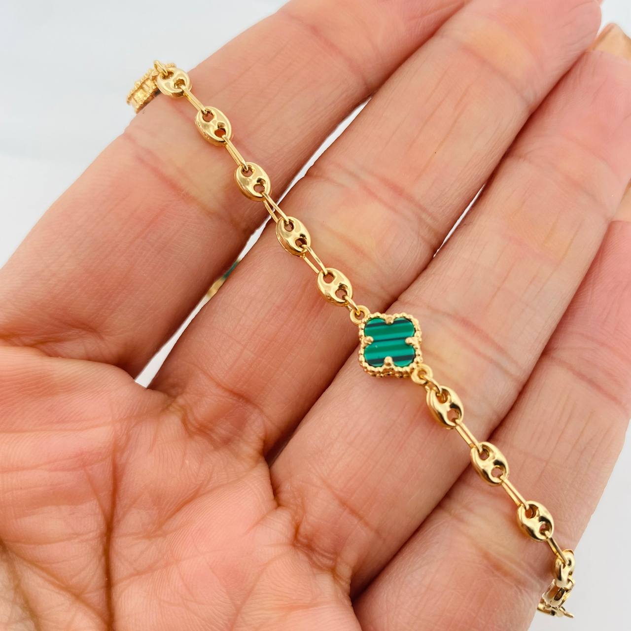 Bracelet GC Clover 3.4g / 7 1/4 in / 3.6mm Yellow Gold 18K