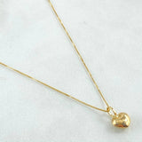 Set Cadena Veneciana 1gr / 45cm / 0.6mm + Dije Corazón Troquelado 0.35gr / 1cm / 1.35gr Oro Amarillo 18K (Oferta)