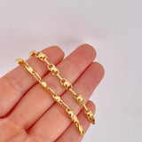 Pulso Rustico Burbuja 5.25g / 8 1/2 in / 4.7mm Oro Amarillo 18K