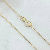 Set Cadena Veneciana 1gr / 45cm / 0.6mm + Dije Corazón Troquelado 0.35gr / 1cm / 1.35gr Oro Amarillo 18K (Oferta)